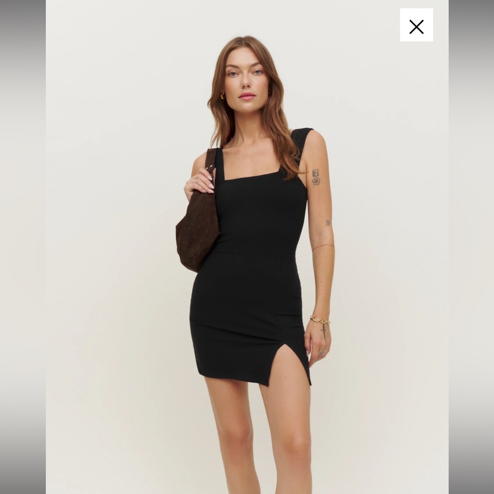 Laurena knit black Reformation dress XL